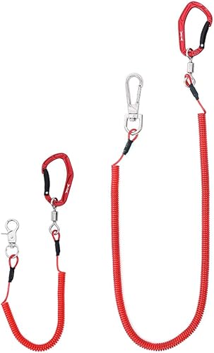 Miniatura 1 de HERCULES M4 Fishing Lanyard, Fishing Pole Tether, Kayak Paddle Leash, Heavy Duty Retractable Coiled Lanyard for Fishing, Rods, Pliers, Boating,