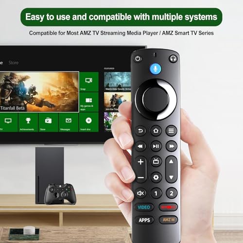 Télécommande vocale de rechange Pro avec boutons programmables pour Smart TV Stick 4K Max