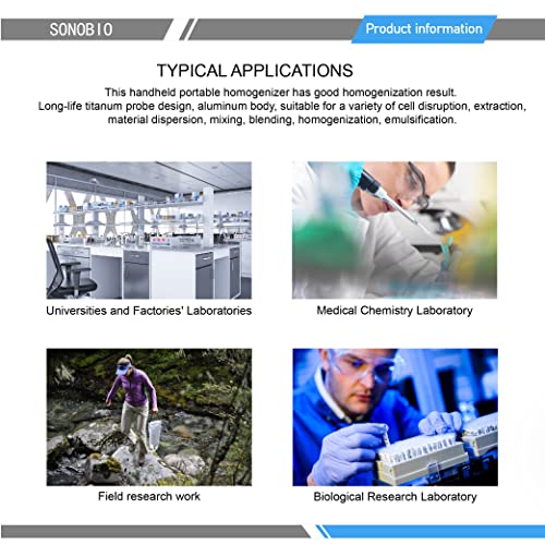 Sonobio SONOBIO-INTE Handheld Portable Ultrasonic Homogenizer/Sonicator Lab Emulsifier Mixer Cell Disruptor thumb #4