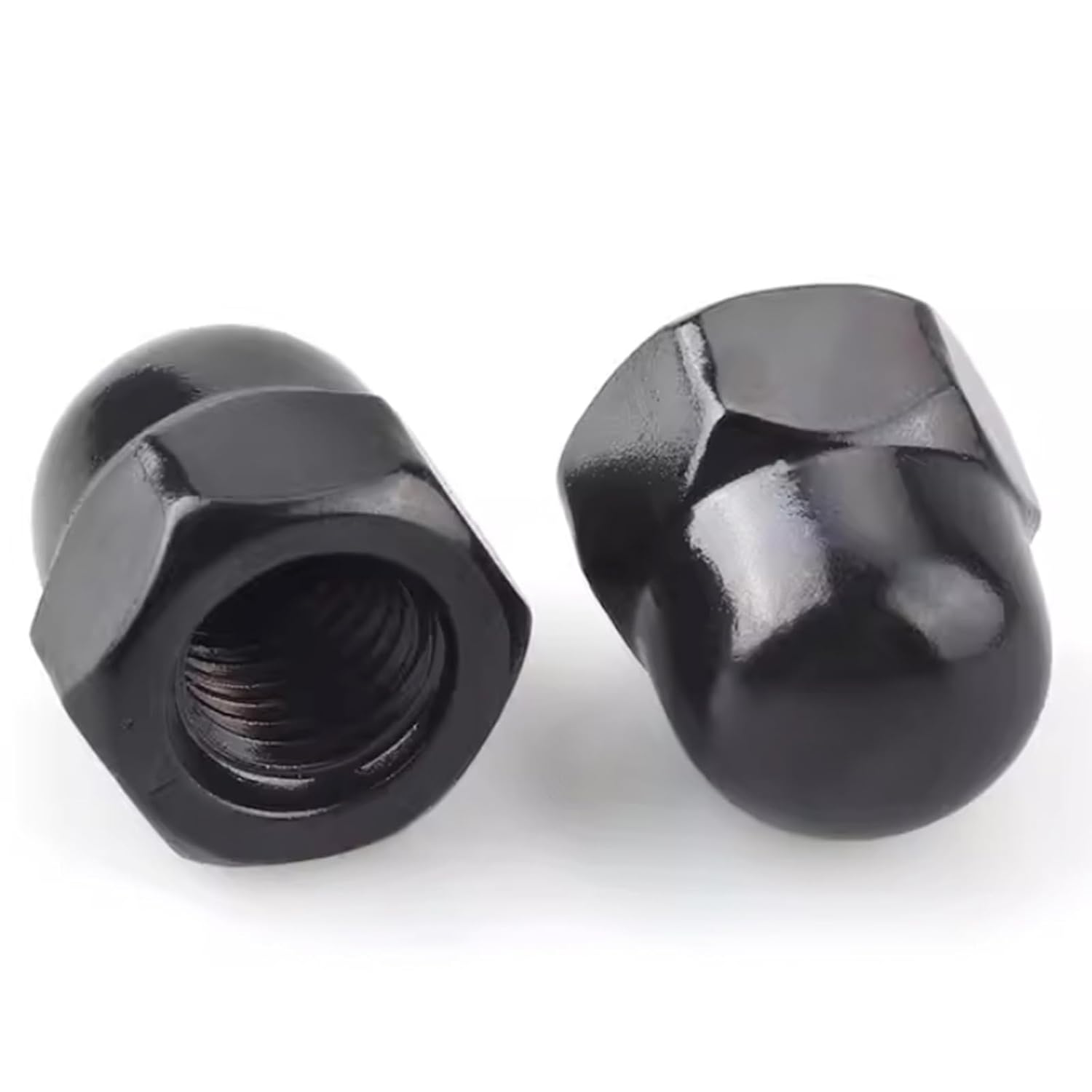 M6 Black Acorn Cap Nuts, M6-1.0 Black Acorn Nut Stainless Steel 18-8(304), 20Pcs-Pack