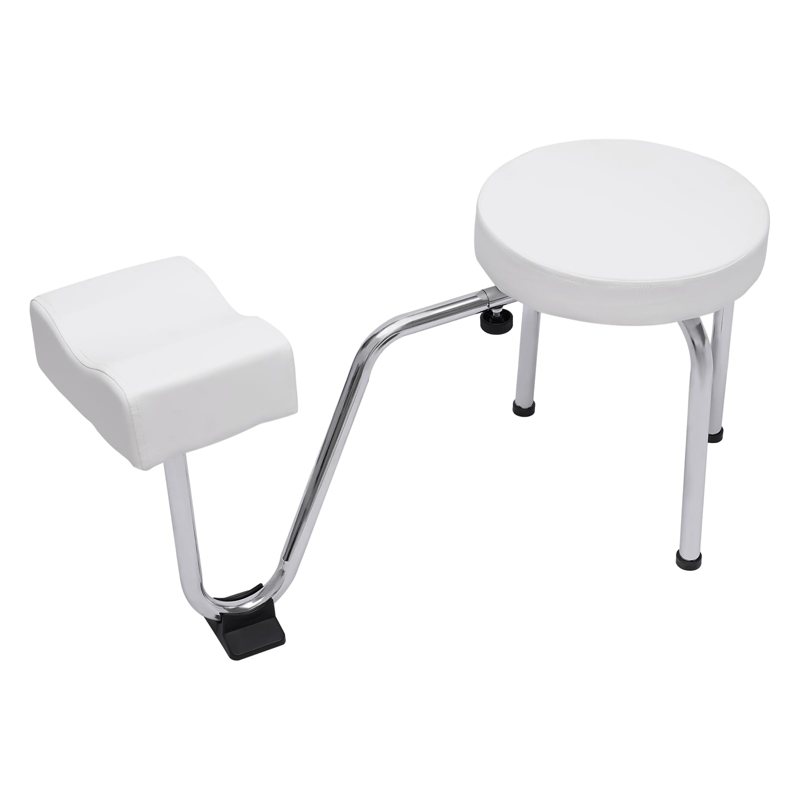 Sgabello per pedicure monopezzo, poggiapiedi regolabile per manicure, per salone di bellezza, per salone di bellezza e spa, colore: bianco