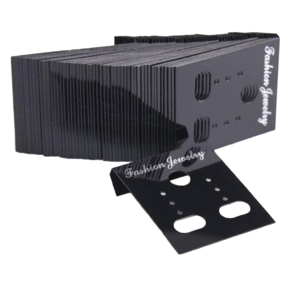Présentoirs pour boucles d'oreilles noir lot de 100 cartes anti-rayures pour vrac