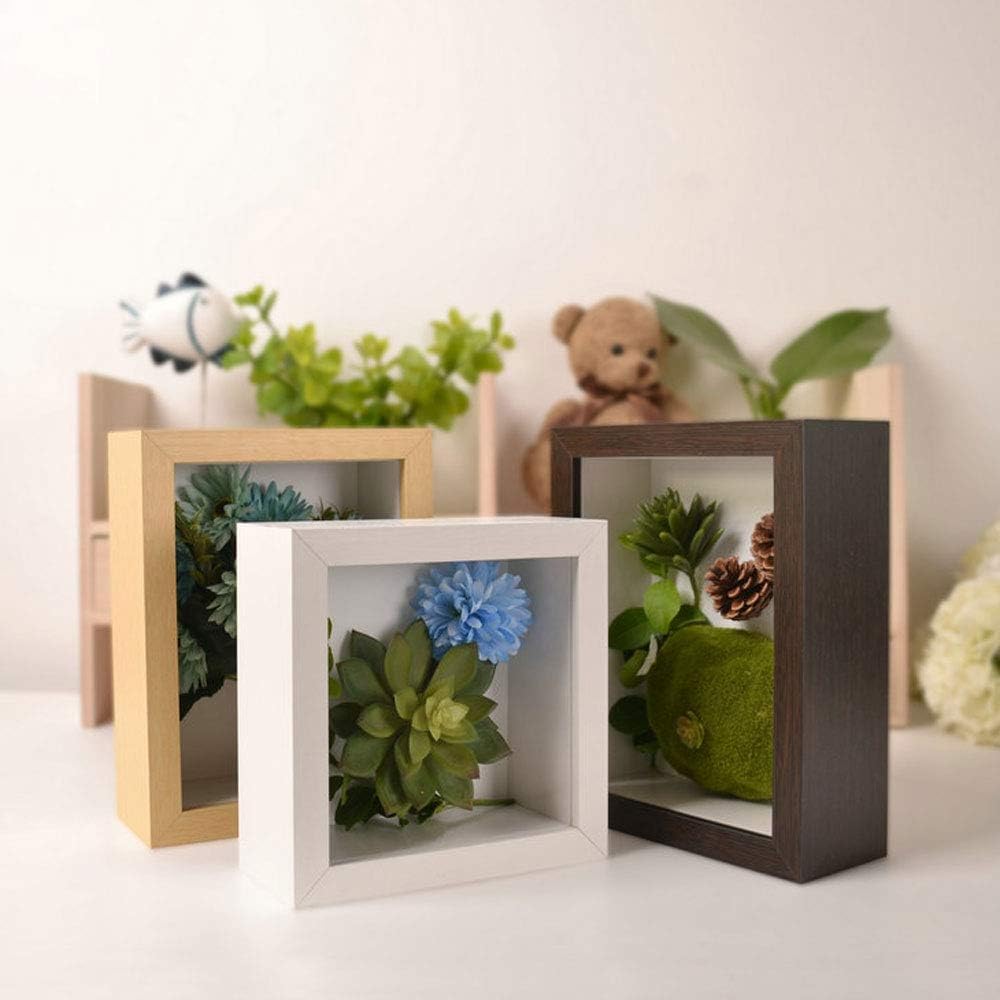 Amazon.co.jp: 中空6cm深さボックスフレーム、木製3Dフォトフレーム