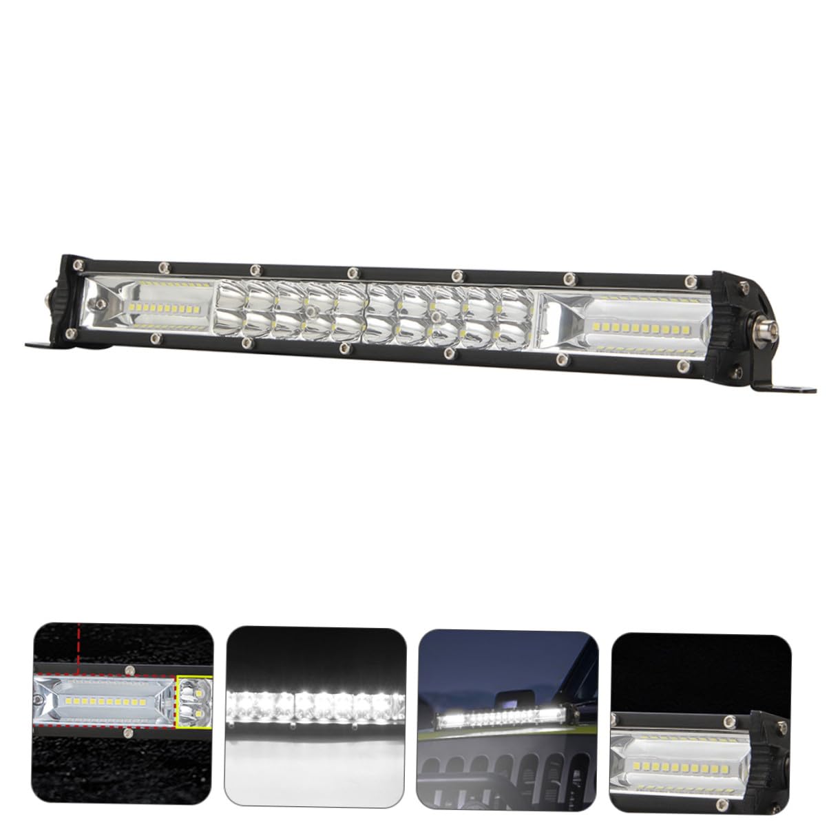 CHILDWEET Fascio Luminoso Per Auto Barra Luminosa Sottile Luce Inondazione Per Auto e Camion Alta Luminosità Basso Consumo Energetico Resistenta Polvere Acqua