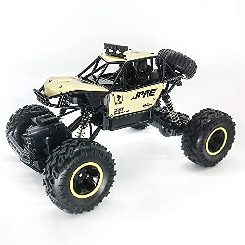 QIYHBVR RC Alloy Climbing Car 2.4G Mountain 1:16 4WD Remote Control Car Toy Model Off-Road Vehicle Rock Climbing Machinery Car Front and Rear Double Motors Boy's Toy Car Children's Gifts