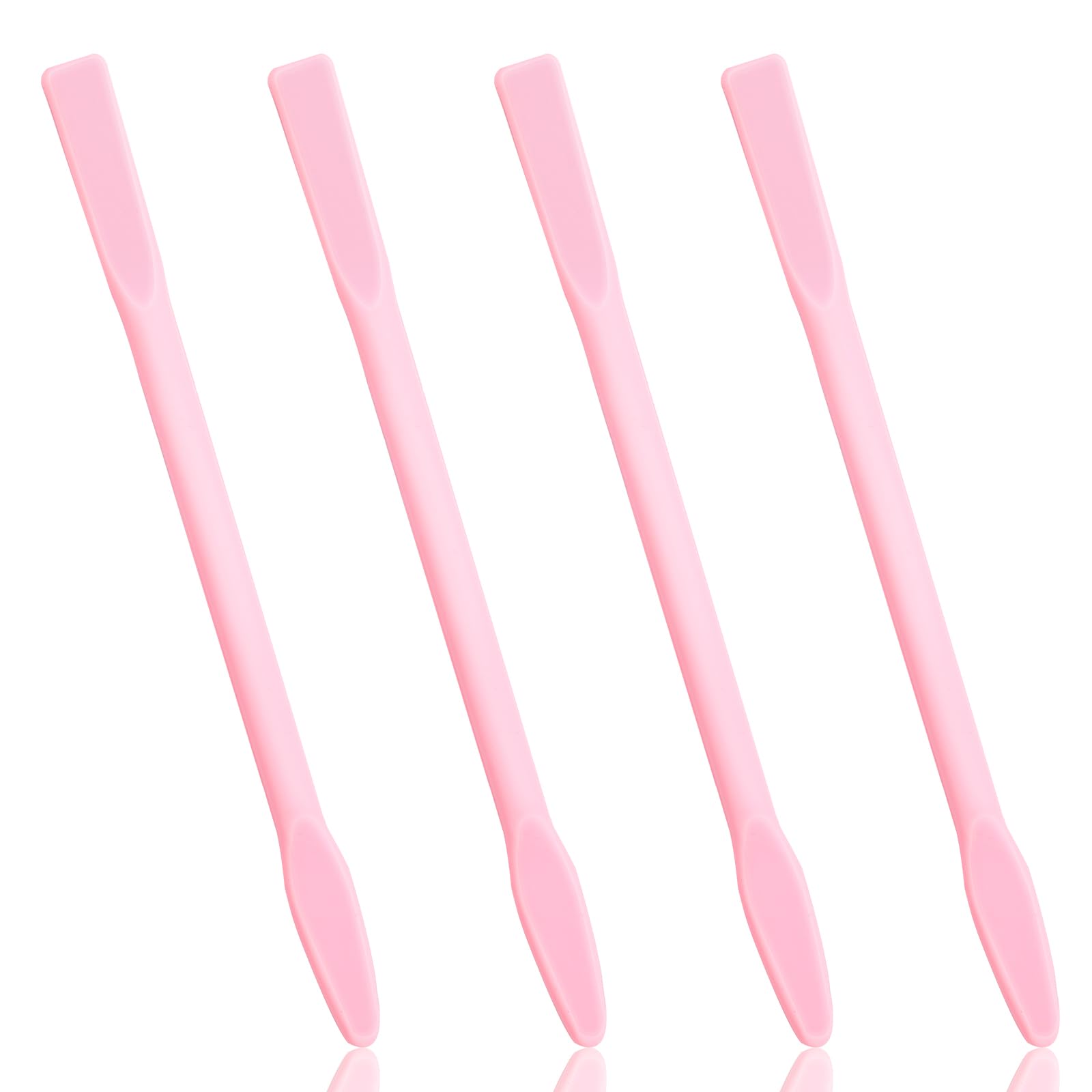 4 espátulas antiadherentes de cera de silicona para depilación de cejas, aplicador de varillas de cera dura reutilizables, cremas