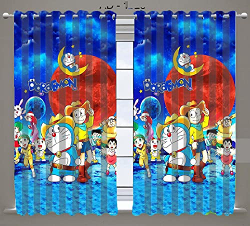 Image of Doraemonz 3D Counting Printed Kids Curtains for Kids Room, Nursery, Bedroom Playroom (2 Panels, 4x7 Feet) Cute Curtain for Kids Room, Set of 2, Printed Curtain, Door Curtain