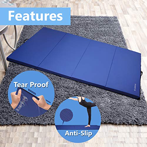 image for HemingWeigh 2 Inch Extra Thick Exercise Mat, Gym Mats for Home Workout