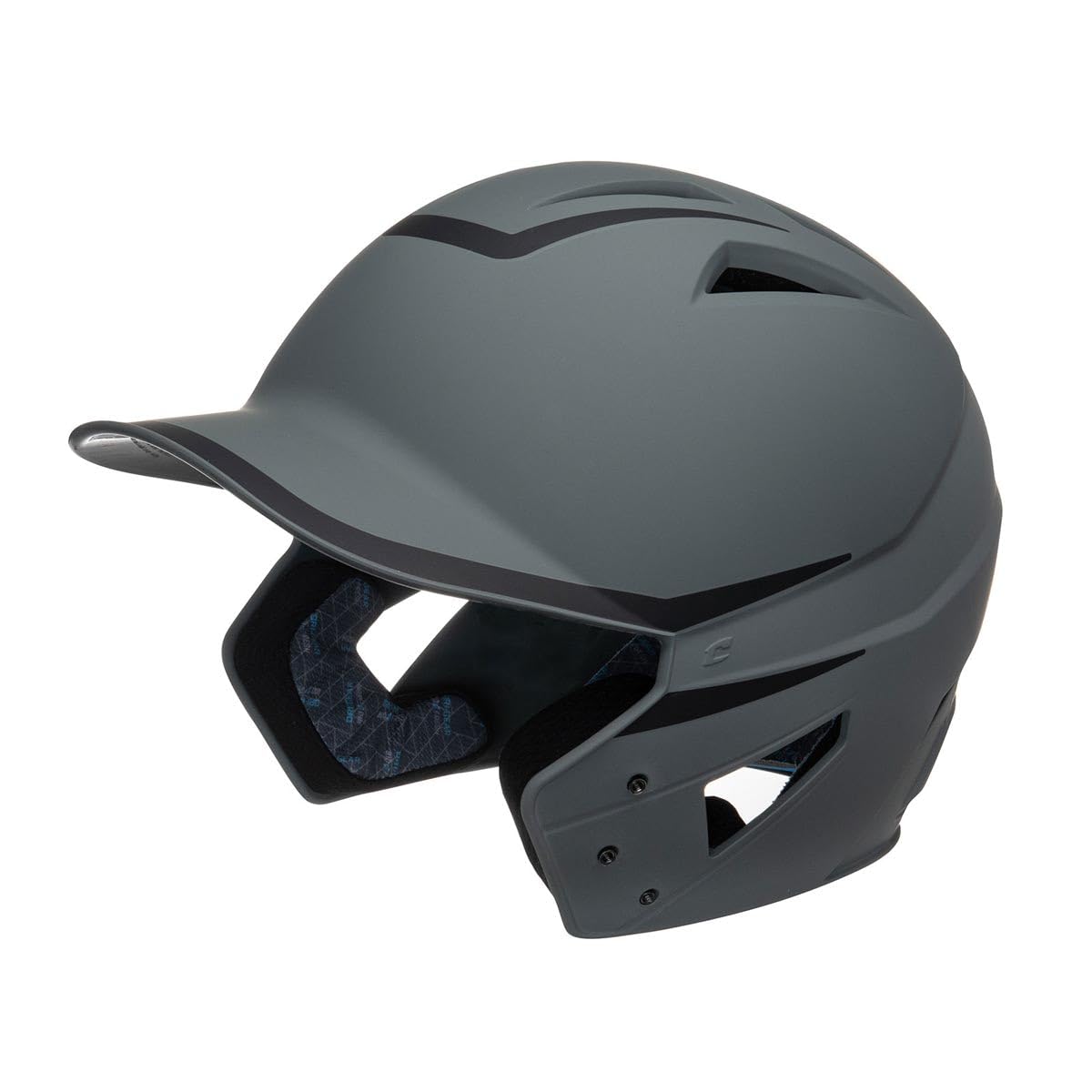 CHAMPRO HX Legend Plus Performance kask baseballowy z zdejmowaną osłoną szczęki, dwukolorowe matowe wykończenie, grafitowy, czarny, Junior (HXM2GRJ), rozmiar M