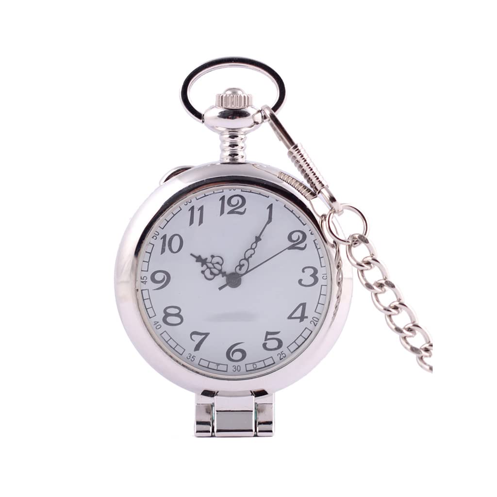 Reloj de bolsillo antiguo con mecanismo de cuarzo y tapa creativa vintage para hombre