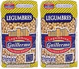 Guillermo | Garbanzo pedrosillano - Paquete 1kg. | Calidad Extra | Bajo en grasas y alto contenido en proteínas | Por su textura firme requiere un mayor tiempo de cocción (Paquete de 2)