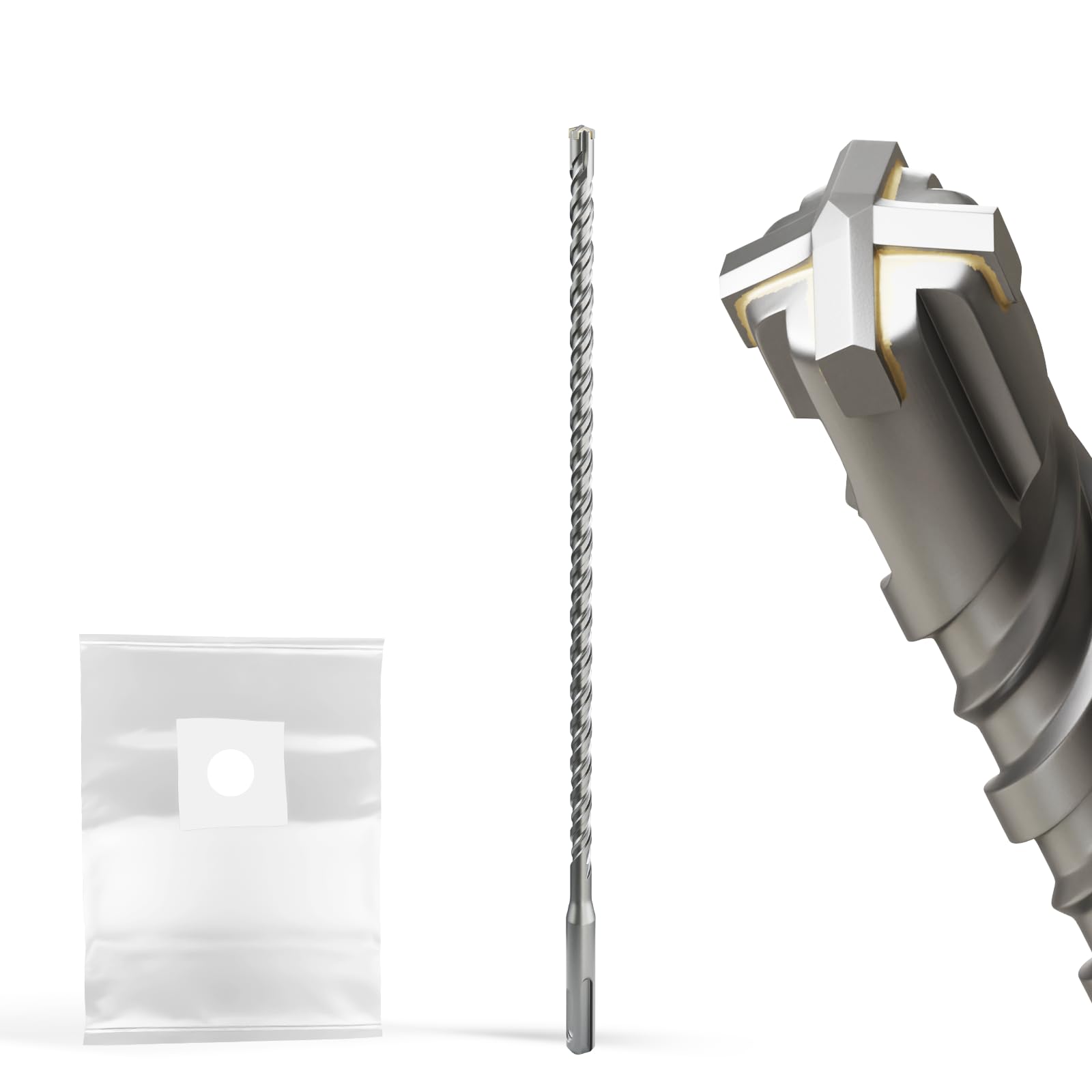 XZH SDS Plus Masonry Drill Bits 8mm x 310mm, Professional Tungsten Carbide Cross Tip