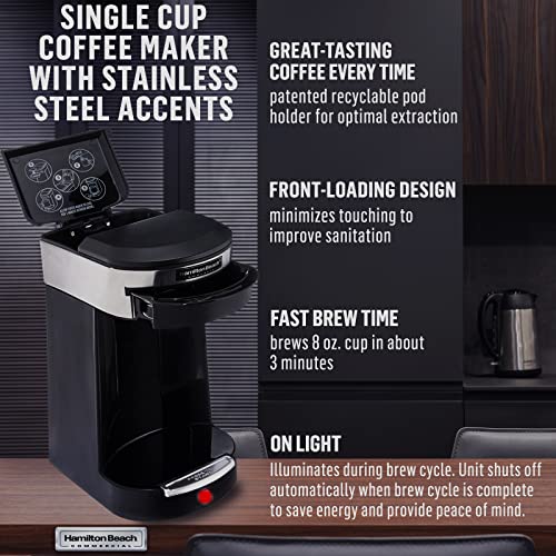 Hamilton Beach Commercial Deluxe Coffeemaker with 16 Medium Roast Coffee Pods