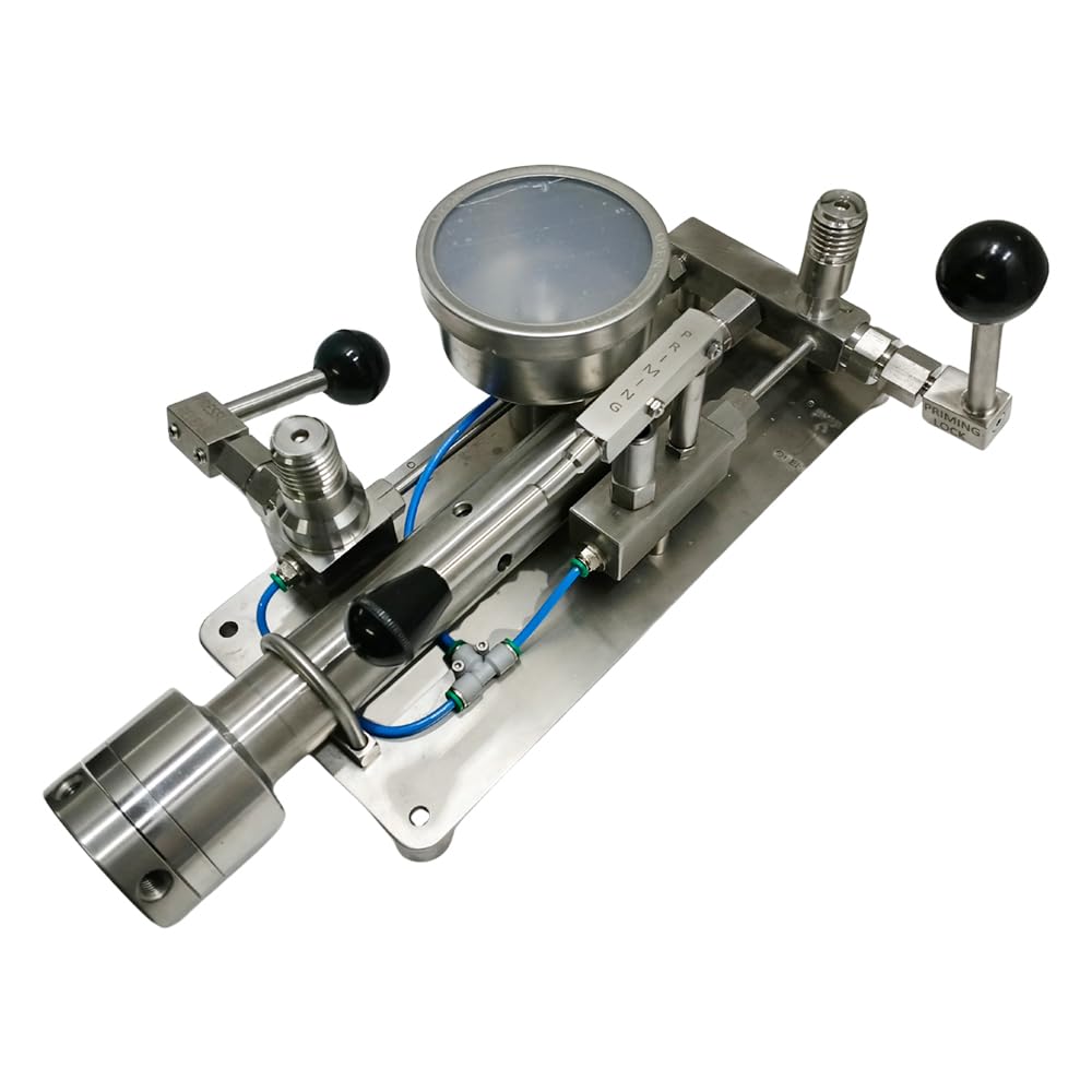 Calibratore di pressione e vuoto da banco (campo di misura: 0-1000 kg/cm²) per laboratori di calibrazione, industria farmaceutica e petrolchimica. Modello: AI-PCAL1