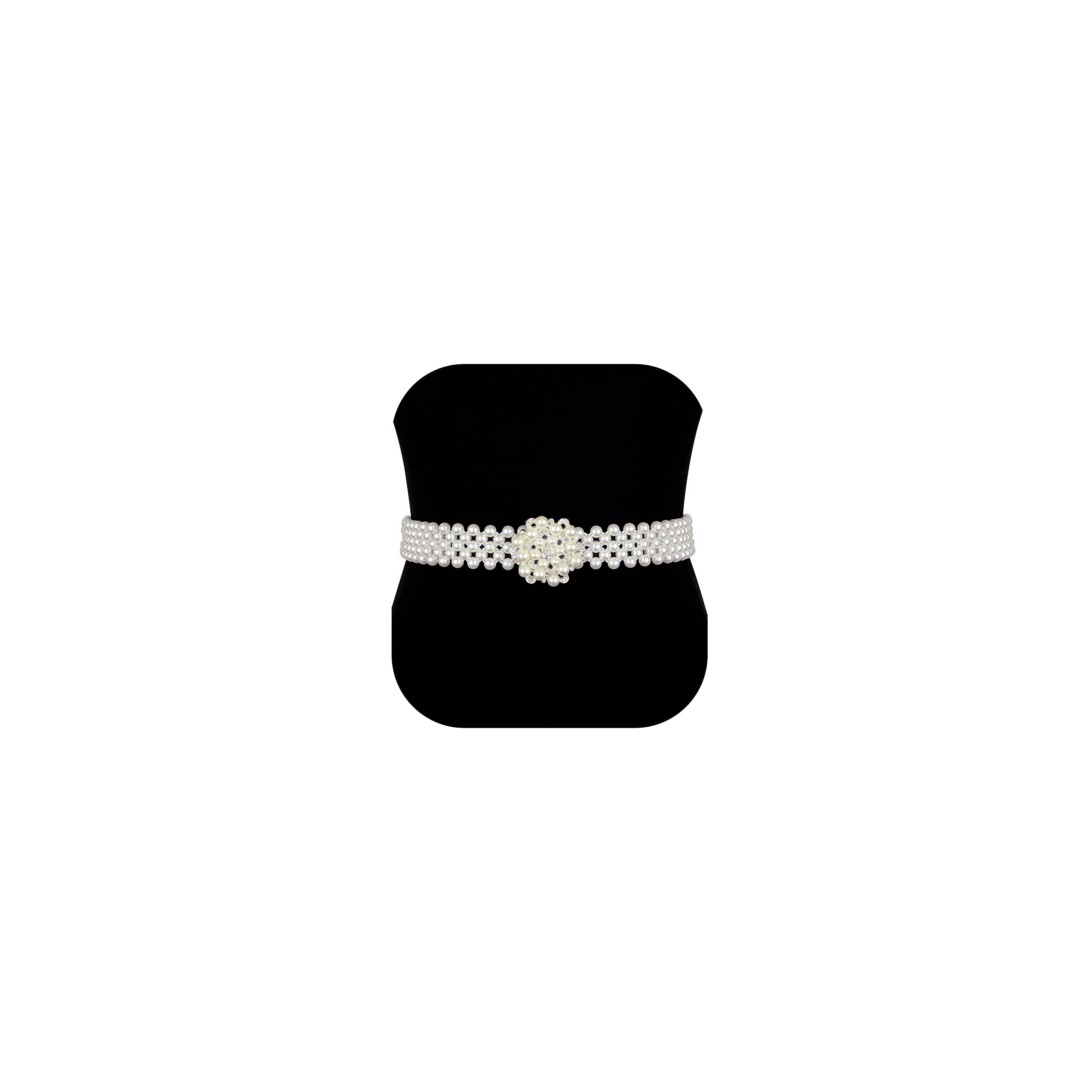 Cinturón elástico de perlas para mujer, con diamantes de imitación, para boda, novia, vestido de dama de honor, cadena de cintura para niña, Un vestido de perlas Cinturón