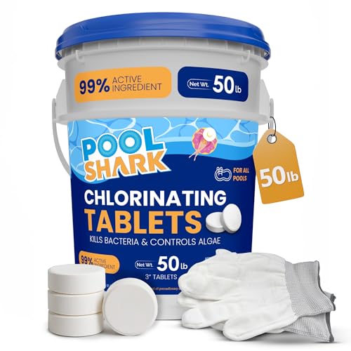 Pool Shark Swimming Pool Chlorine Tablets | 3-Inch...