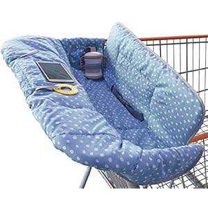 Suessie Shopping Cart Cover and High Chair Cover, Blue Dots