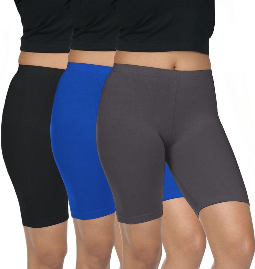 fly birds Pack of 3 Women Viscose Blend Solid Shorts (Black)-picture-33