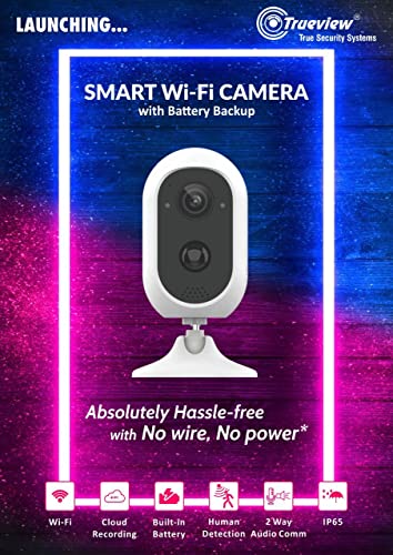 Image of Trueview T18058 3MP Smart WiFi Secuity CCTV Camera with Rechargeable Battery Backup