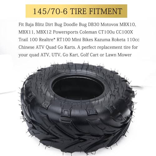 145/70-6 Tires for Go Kart ATV Mini Bike Tires Coleman