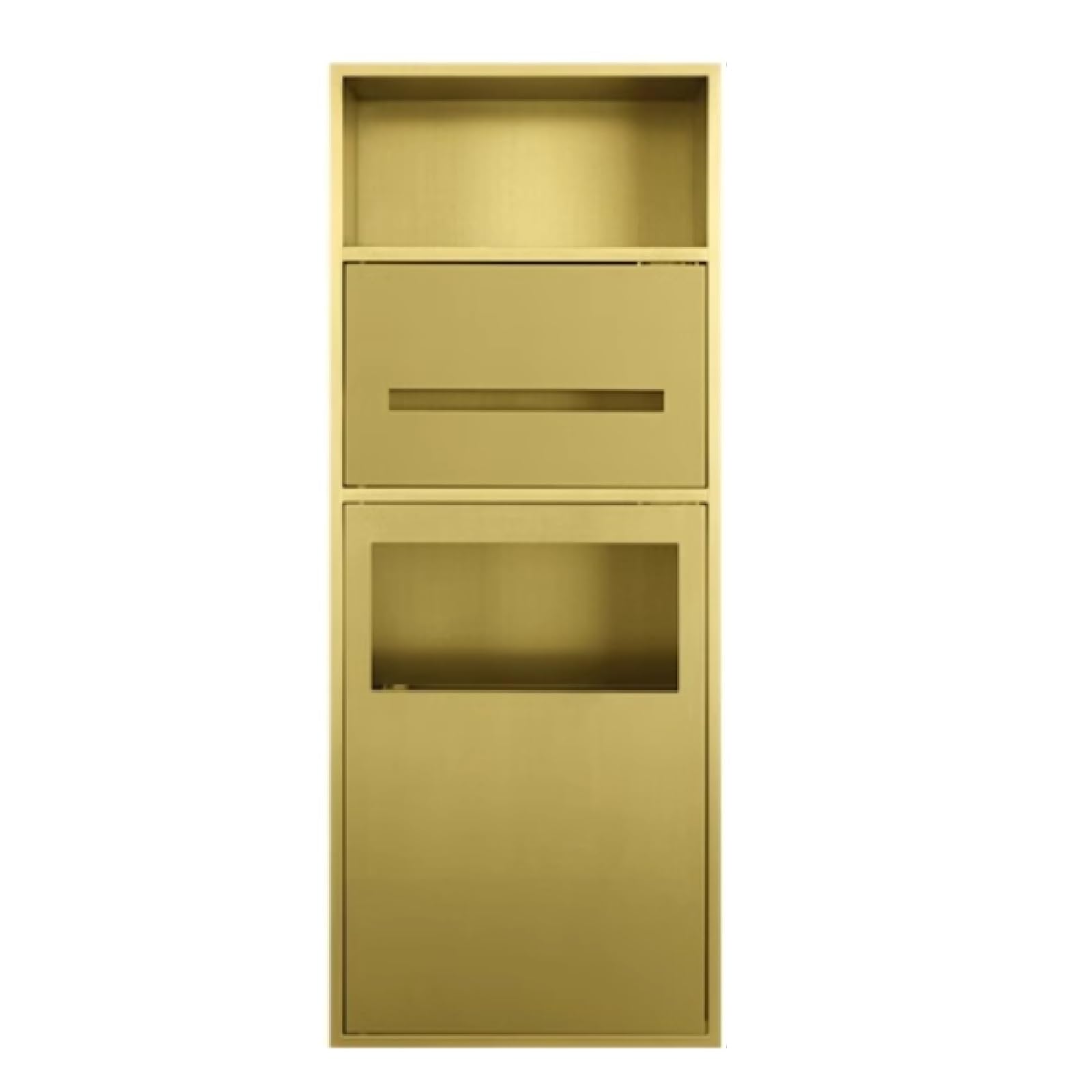 QUSYZD Stainless Steel Shower Nich, Waterproof Toilet Side Metal Niche Cabinet, Recessed Niche Shelf for Bathroom Storage/Shampoo/Toiletries,Black,70x28x13.5cm,Gold-70x28x13.5cm
