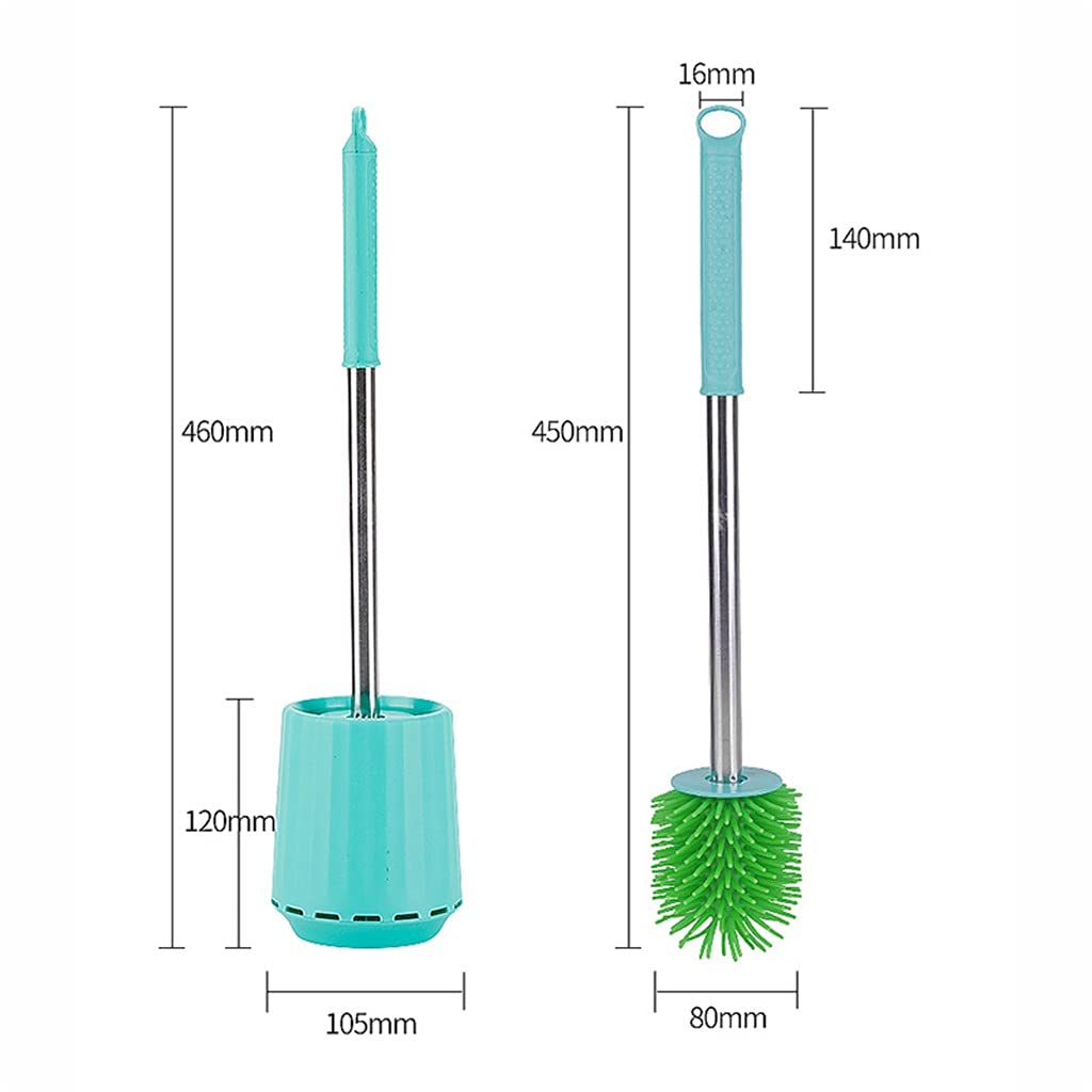 2 Accessori creativi per la Pulizia del Bagno, testine in Silicone con setole morbide, Accessori per Il Bagno con Spazzola per Pulizia a Parete