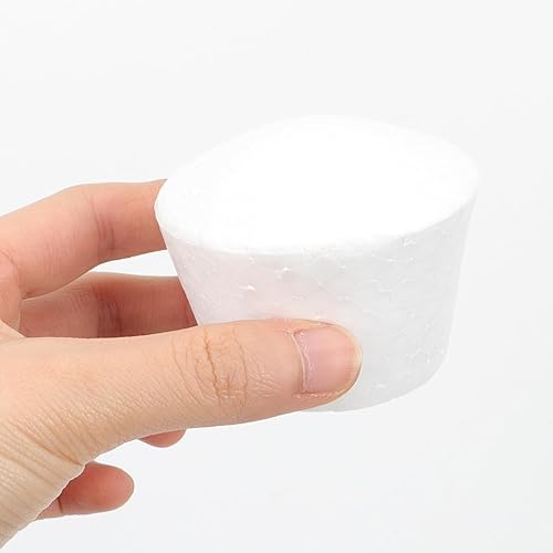 Miniatura 2 de Gadpiparty 20 piezas de espuma blanca, modelo de magdalena de espuma de poliestireno, modelo de pastel falso, espuma de poliestireno expandida para