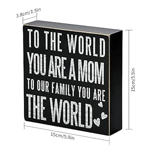 Tjmoreebirthdaygiftsformomchristmasgiftformother6x6woodboxsigntotheworldyouareamombuttoourfamilyyouaretheworldrustichomedecormothersdaygiftsfromsondaughter Urban Country Home Decor Tjmoree birthday gifts for mom christmas gift for mother 6×6 wood box sign to the world you are a mom but to our family you are the world rustic home decormothers day gifts from son daughter urban country home decor