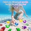 Pool Toys Diving Gems, Pool Toys for Kids 10 Big Heart Diamond Diving Toys Swim Dive Toy Pirate Treasure Underwater Sinking Gemstone Swimming Training Water Toy Pool Games Gift Summer Party Decoration