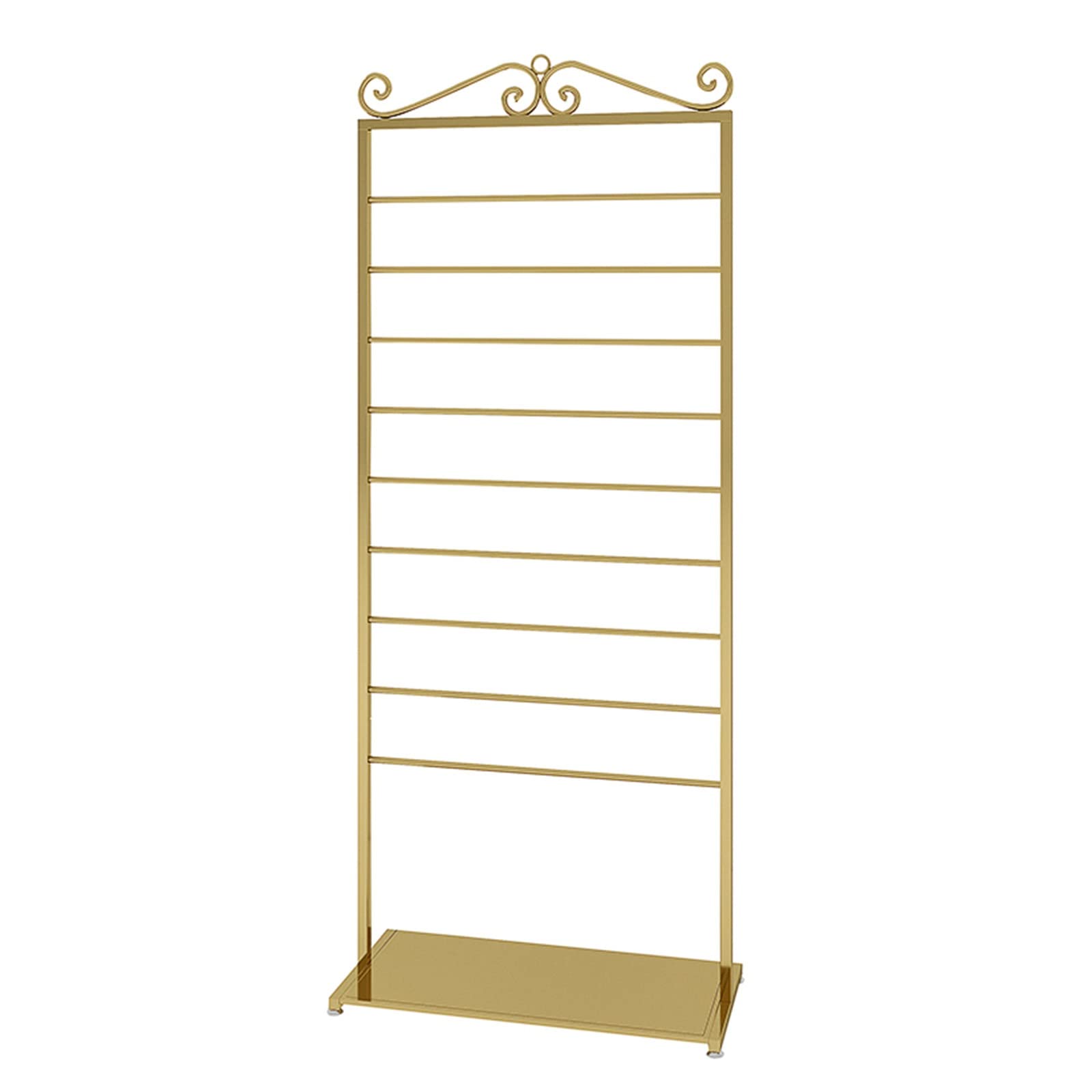 Support de ruban à 9 niveaux de grande capacité pour papier d'emballage/écharpe/serviettes/écharpes, organiseur de rangement polyvalent en métal doré, 70 x 40 x 170 cm
