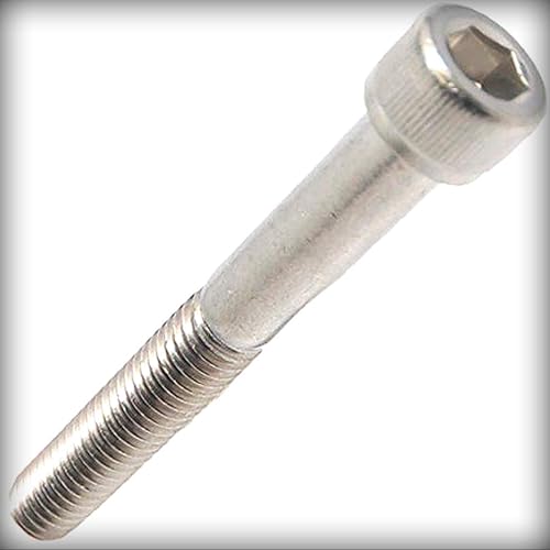 Pr-Merchant - Juego de 50 tornillos de máquina con cabeza de zócalo de 8 a 32 x 2 pulgadas, kit de tornillos Allen Drive de acero inoxidable