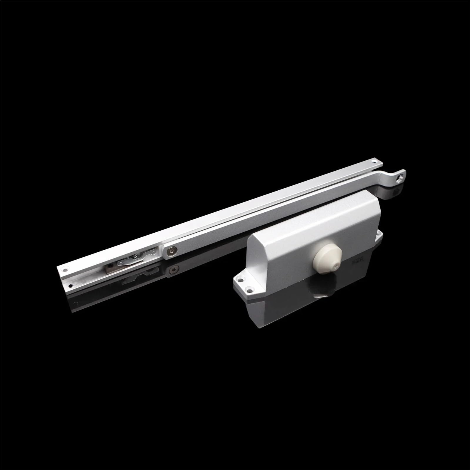 2 pezzi for la casa Hardware quadrato in lega di alluminio porta a scomparsa più vicino con buffer nascosto incorporato chiudiporta in legno Per Porte(Round concealed)