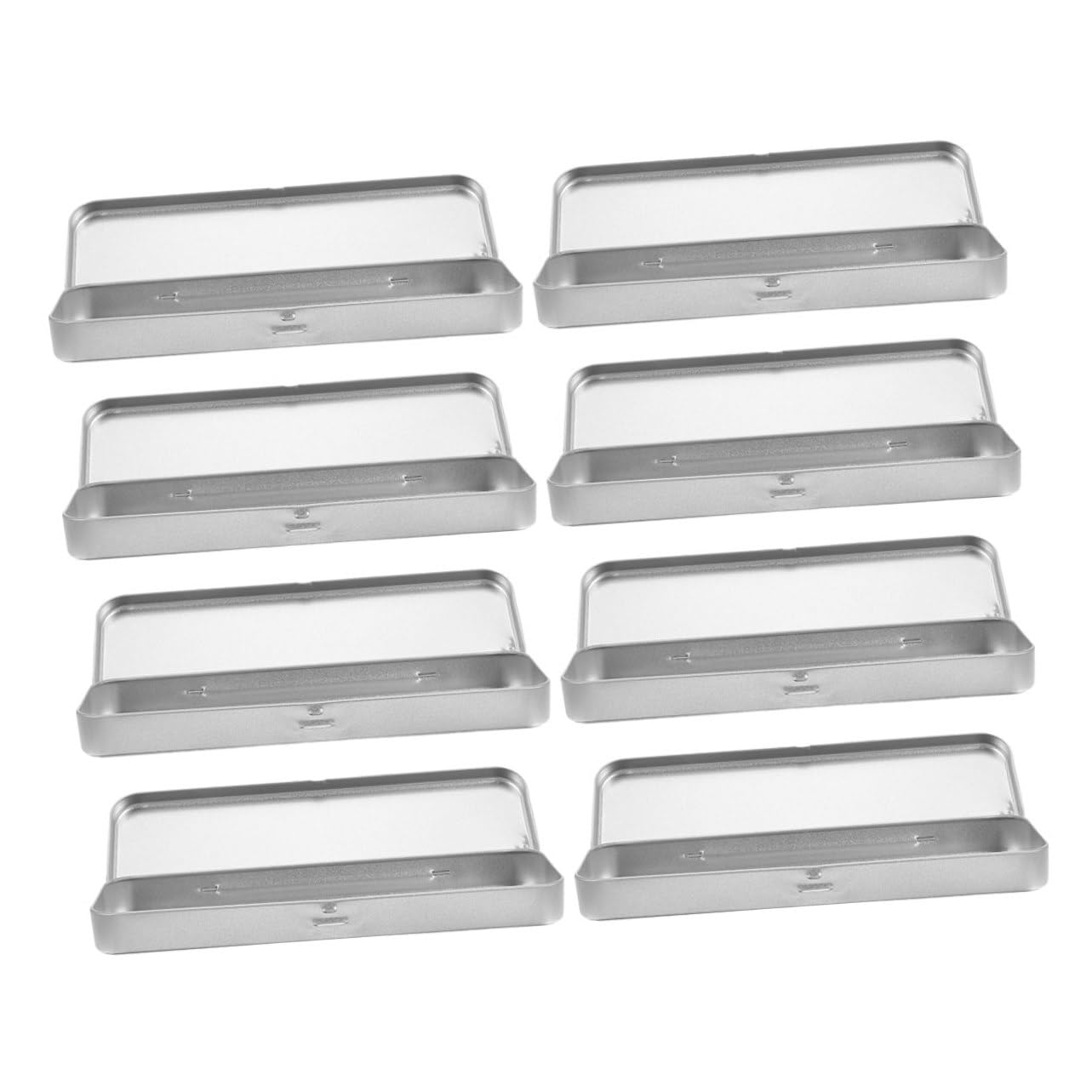 Mobestech 8 pezzi Scatola Portapenne Rettangolare in Metallo Organizer Singolo Astuccio Scuola Resistente e Protettivo per Cancelleria Design Moderno e Robusto