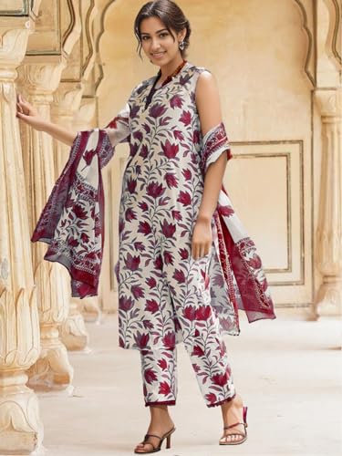 Image of SHIENZY Cotton Blend Kurta Set for Women