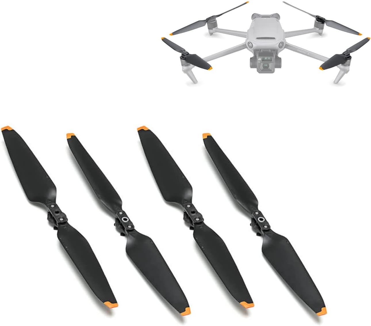 Original Mavic 3 Low-Noise Propellers for DJI Mavic 3/Mavic 3 Classic/Mavic 3 Pro（Original Genuine Product for Replacing The Damaged Propellers of Your Drone）（2 Sets）