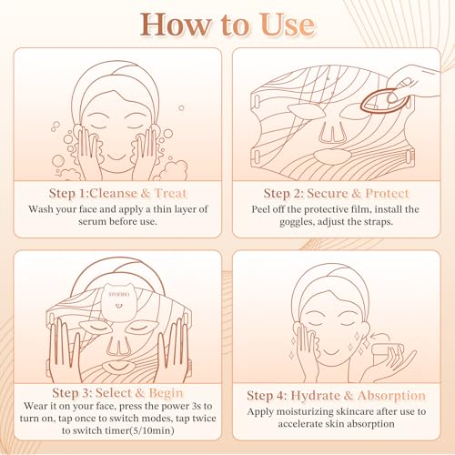 Image of FDA-Cleared 850nm Red Light Therapy Mask for Face with Eye Protection, Christmas Birthday Mother's Day Gifts for Women, Home Beauty Device