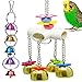 Fejapa Bird Swing Bells Toy with Bell Chewing Hanging Ring Toy Cage Bite for Pet Budgie Parakeet Cockatiel Conure Macaw African Grey Eclectus Cockatoo Finches Lovebird Quaker Parrot Finch Canary