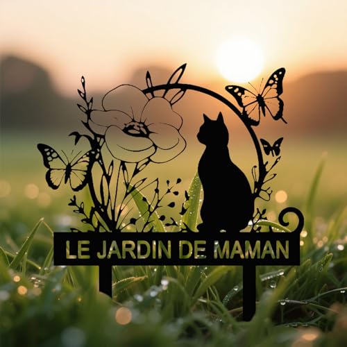 Générique Panneau de Jardin en métal personnalisé, personnalisez Votre nom, décoration de Jardin extérieure résistante aux intempéries, décoration de Printemps, Cadeau de fête des mères