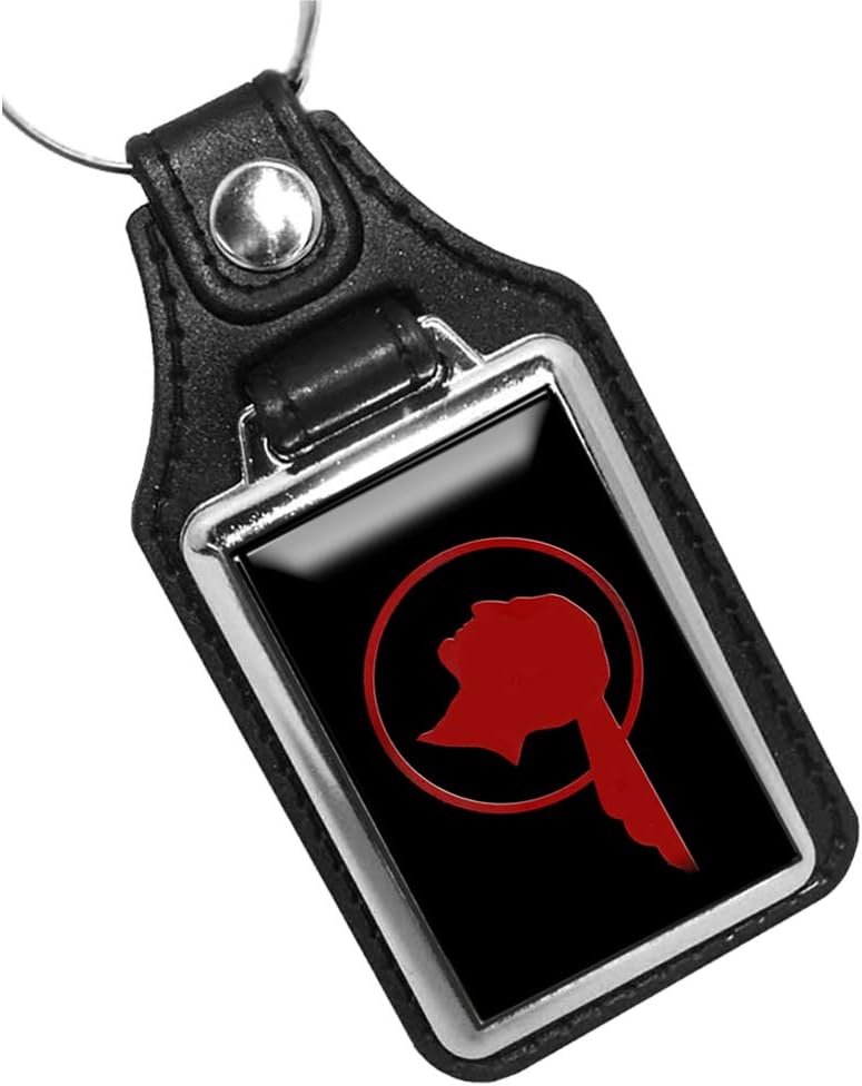 ARDOUR VAN Brotherhood Pontiac Indian Head Red Black Design Keychain Key Holder Key Ring for Men Heavy Duty Car Keyring for Men and Women