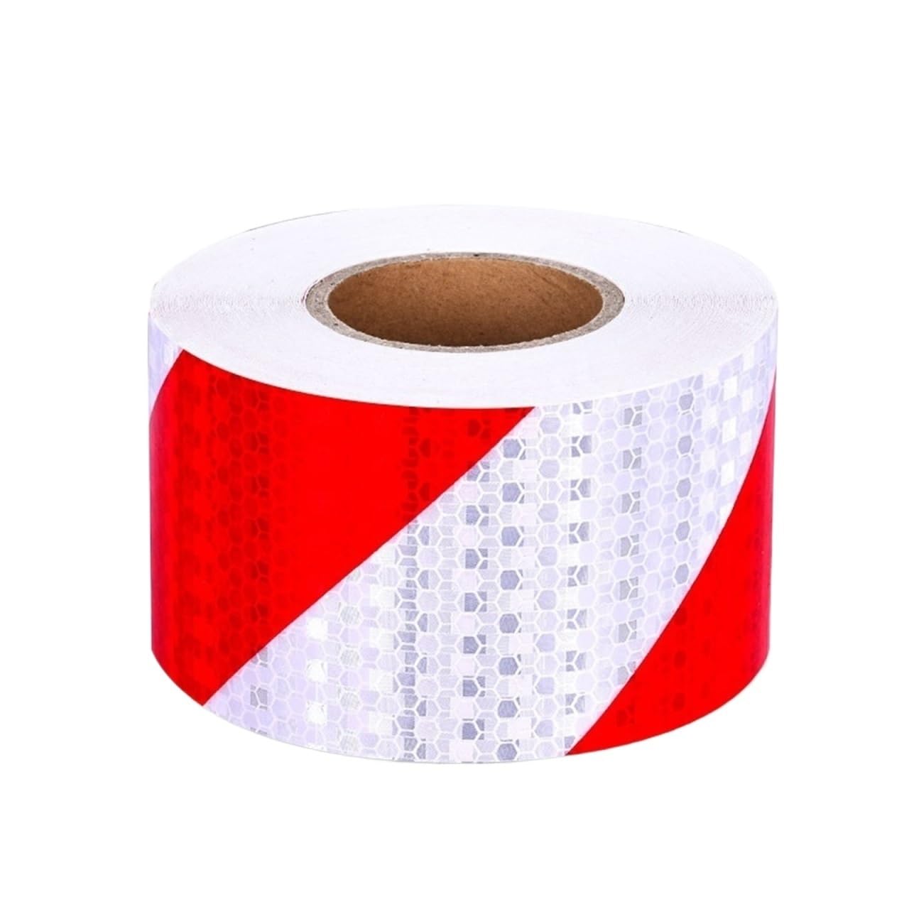 Cinta Reflectante Adhesivo reflectante de sarga fluorescente 5/10/15/20 cm | Cinta protectora de seguridad de advertencia de señales de tráfico(White Red Twill,15cmx5m)