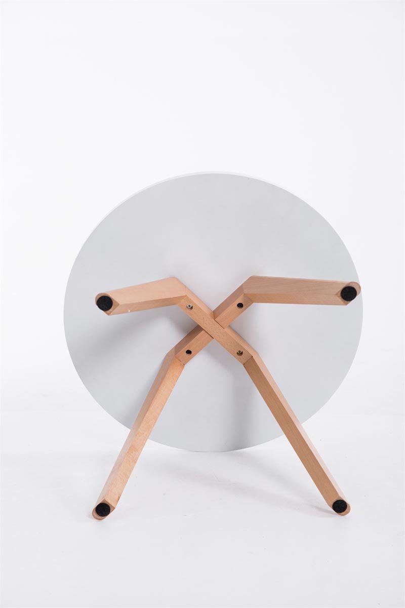 CLP Table d'appoint Eirik, Ronde, Bois, 60x60 cm, Design, Hauteur ca. 40 cm, Couleur:Nature