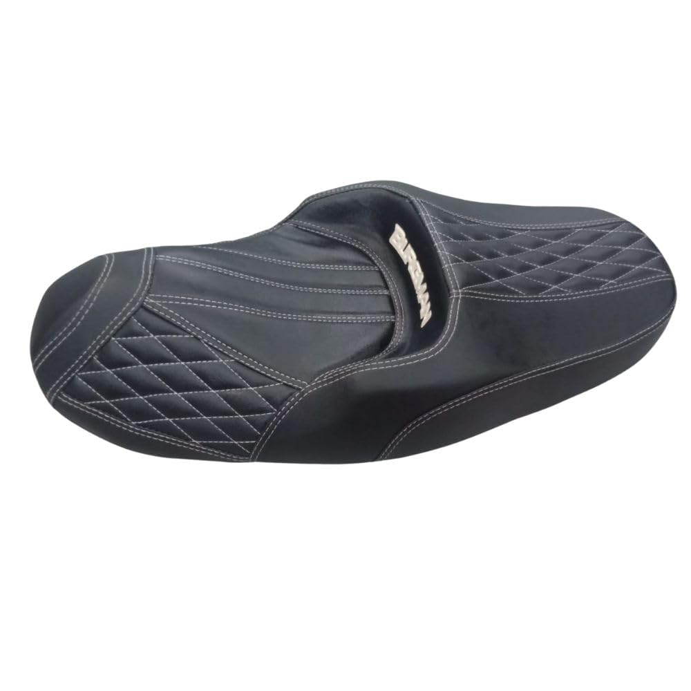 Seat Buds Compatible with Suzuki Burgman 125/Street/Street 125 Diamond Comfortable Complete Seat Best for Rider& Pillion(Back support for rider)-image-1