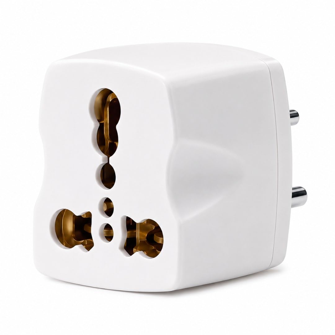 6A to 16A Universal Plug Converter | 16A Socket Adapter | 220-250V, 16A, 3680W Max Load | Heavy Brass Contacts | Flame Retardant Body | Plug & Play Adapter for Home & Office (Pack of 2)-image-10