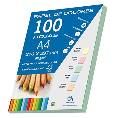 Papel A4 Colores Marca DOHE
