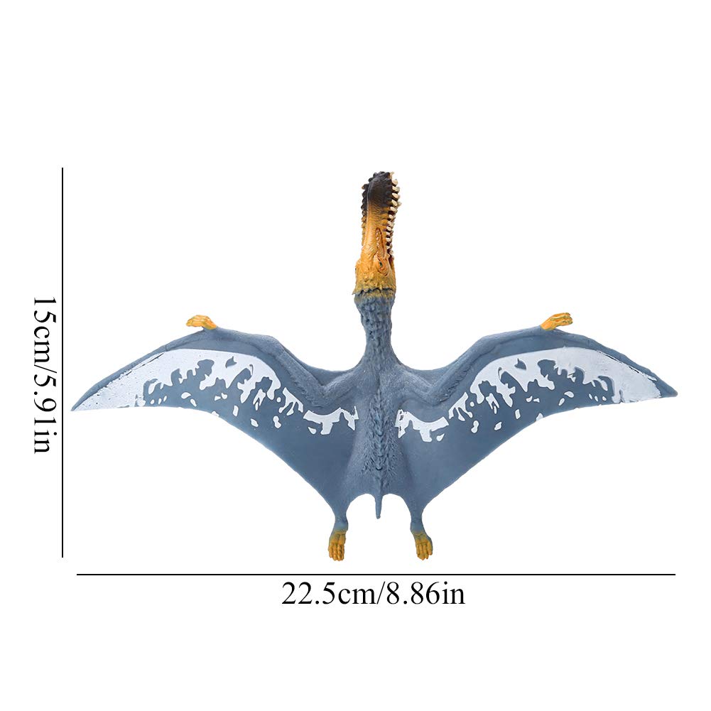 Niebieska figurka dinozaura Appendiera, miniaturowa symulacja, model dinozaura pterozaura, zabawka edukacyjna, kolekcja dekoracyjna, dla dzieci, oświecenie paleontologii