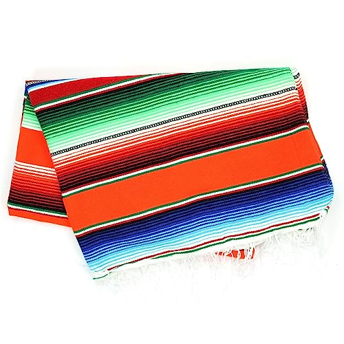 Couverture mexicaine jorongo tissée main LOUDelephant plaid chaleureux
