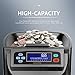 SOKO Coin Counter Machine/Coin Sorter, Professional Change Counter Machine Eletric USD Coin 1¢,5¢,10¢,25¢,Dollar Roller Machine Wrapper Machine with 4 Set Coin Wrapper, 5 Coin Drawer, 5 Coin Tubes