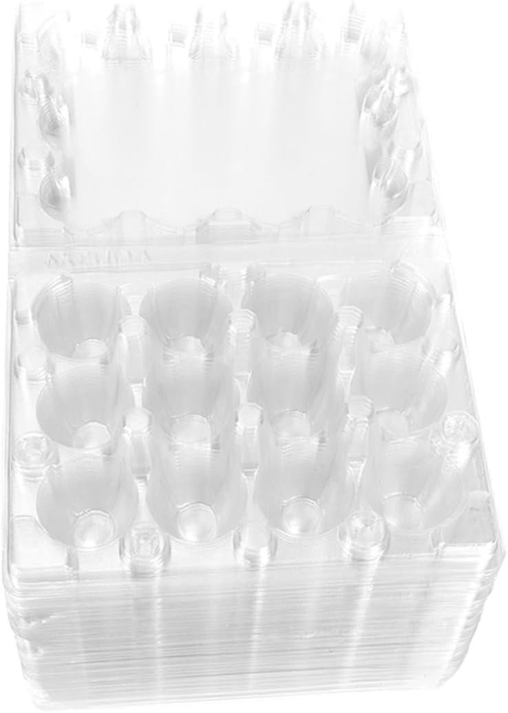 Artibetter Egg Tray Carton Set 100pcs Quail Egg Boxes Transparent Kitchen Storage Accessory