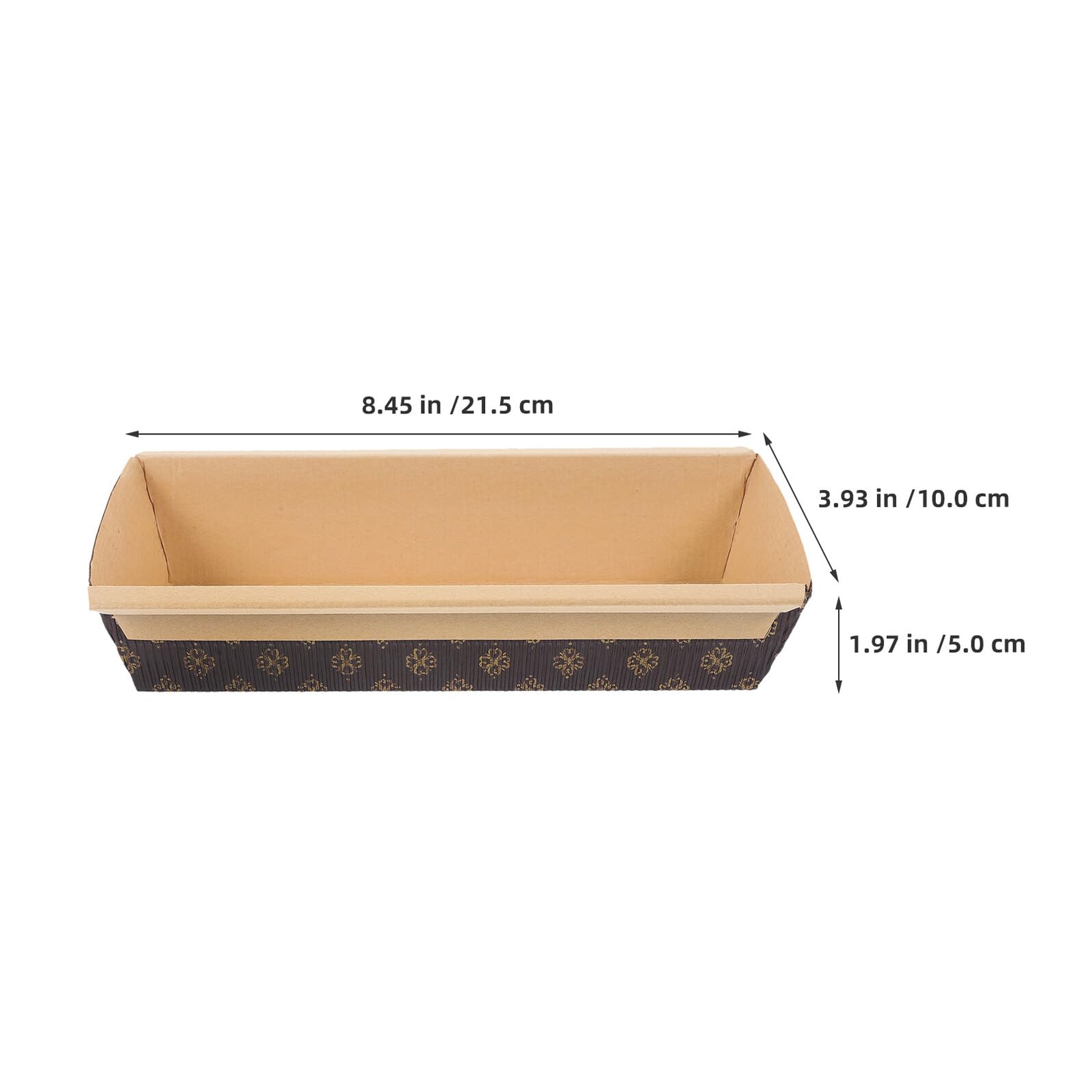 Gadpiparty 50 Stampi da Forno in Carta Rettangolari 200x65x45mm, Teglie Usa e Getta Antiaderenti per Pane, Plumcake e Torte, Resistenti al Calore per Forno e Microonde, per Uso Domestico
