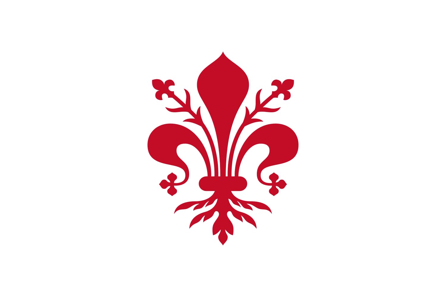 Drapeau de Florence avec fleur de lys grand format en maille supérieure